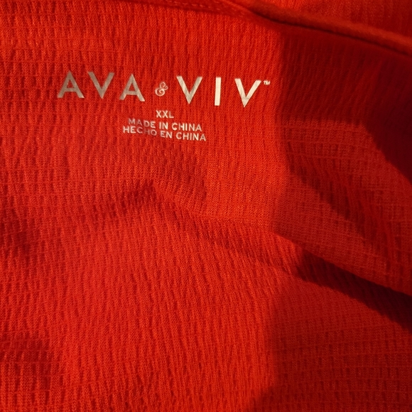 🎯nwt ava & viv red faux wrap dress - Picture 5 of 9